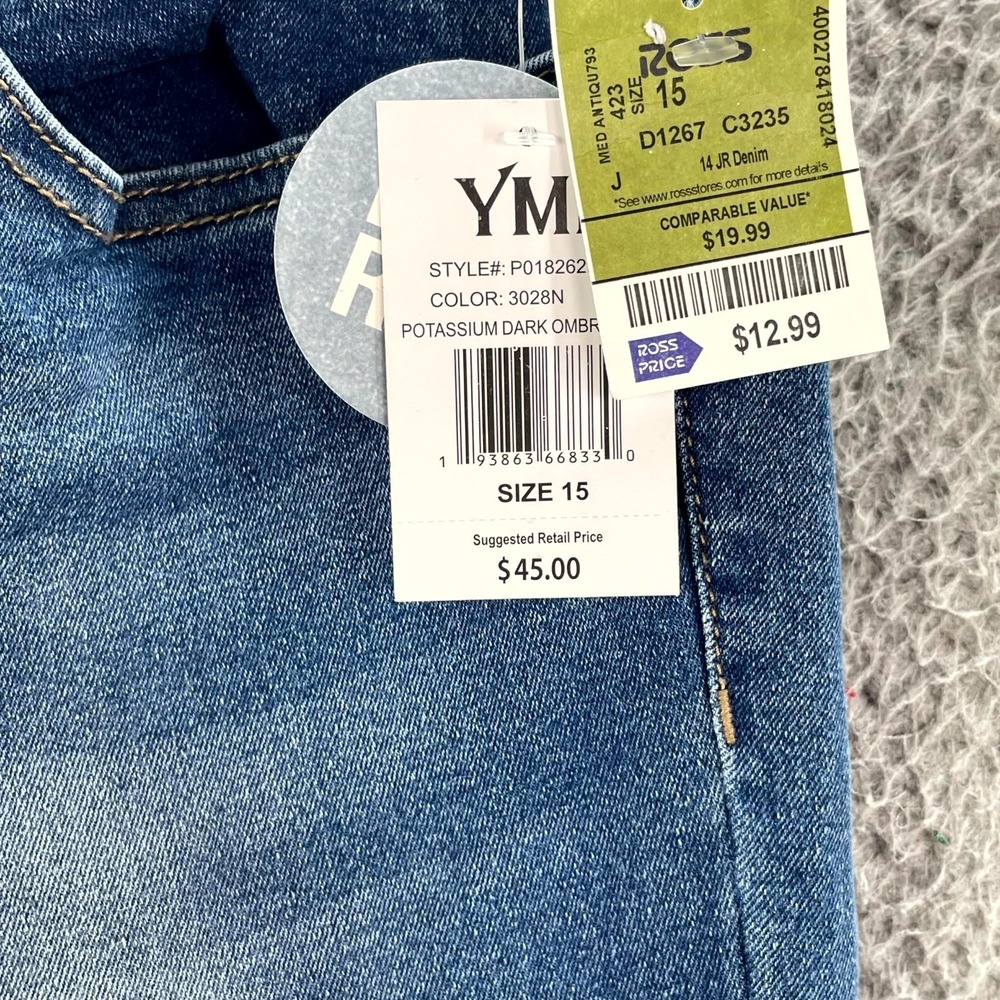 YMI Low Rise Bootcut Jeans Womens 15/32 Blue Denim Western Cowgirl Streetwear - Picture 4 of 16